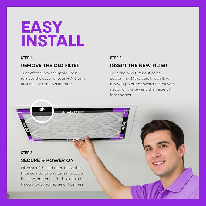 Simply 24x24x4 Air Filter, MERV 13, 6 Pack, Furnace Air Filter - Image 8