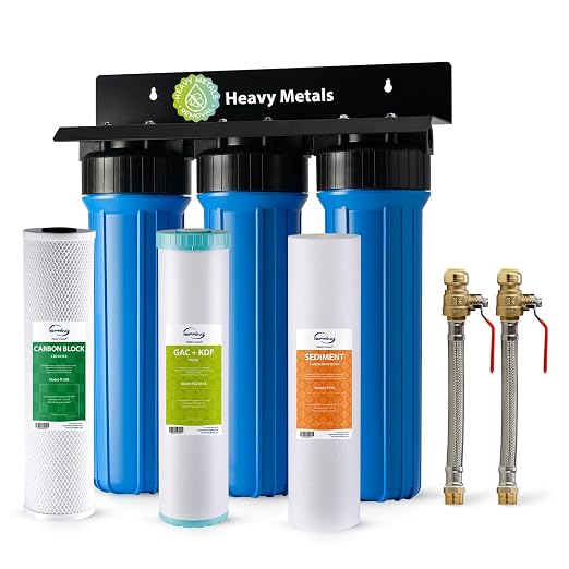 iSpring WGB32B-KS+AHPF12MNPT16X2 3-Stage Whole House Water Filter, Hydrogen by iSpring