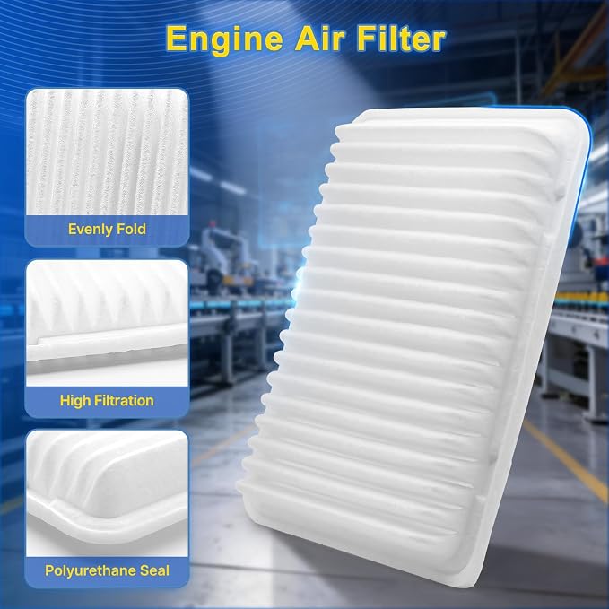 Cabin & Engine Air Filter Kit Fits L4-2.7L Tacoma 2005-2023 - Image 5
