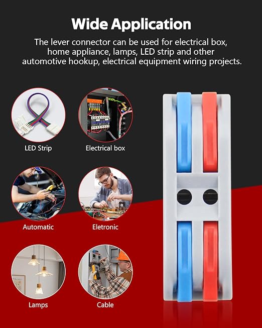 ALITOVE Lever Wire Connectors Push-in 10pcs Quick Connect Wire Splice - Image 6