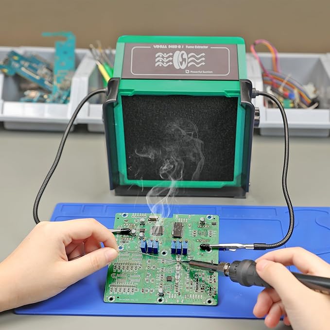 YIHUA 948DQ-I Solder Fume Extractor Fan Solder Smoke Absorber Remover Tiltable - Image 7