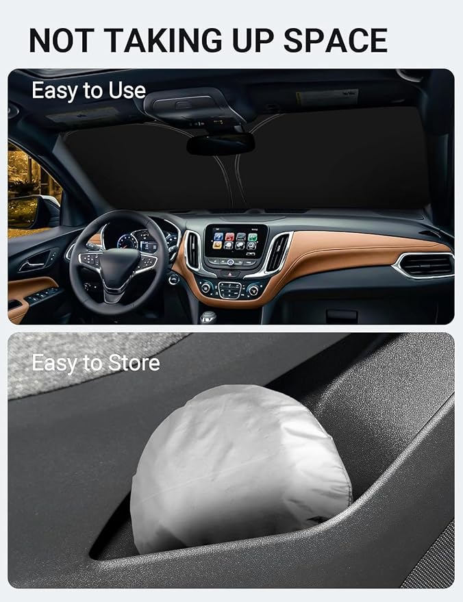 Proadsy 2026 Upgrade Front Windshield Sunshade Foldable Sun Shade Protector - Image 9