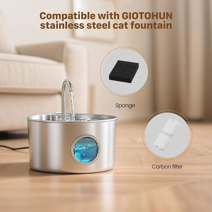 GIOTOHUN Filters for Cat Water Fountain: 40 Cat Water Fountains Filter - Image 5