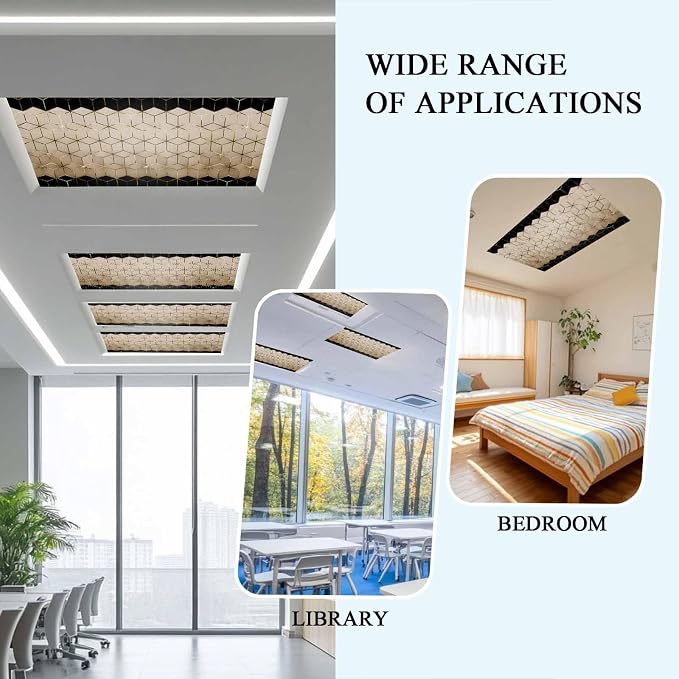 2x4 ft Fluorescent Light Cover for Ceiling Modern Brown Black Geometric Texture - Image 7