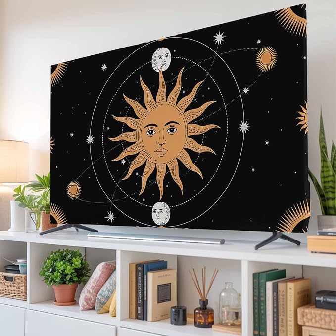 Astrology Tarot Bohemian Sun Indoor TV Cover, Elastic TV Screen Protector - Image 6