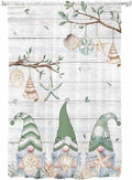 Sheer Curtains 63 Inch Length, Sage Green Gnomes Semi Sheer Curtains Light by Unknown