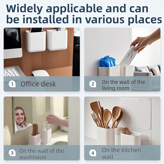 2-Pack Stick-On Wall Mount Remote Holder - Image 7