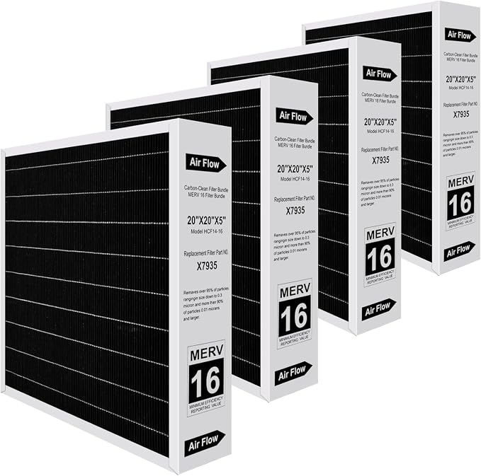 2026 New X7935 MERV 16 Air Filter Bundle 4-Pack, Carbon Clean Healthy Climate by Elyaspedy
