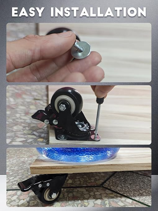 2 Inch Caster Wheels Set of 28 Heavy Duty Casters, - Image 6