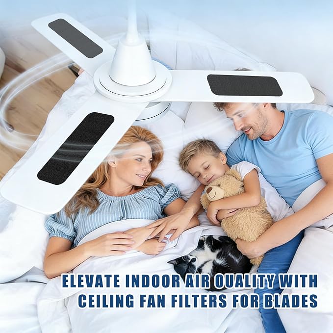 5 Pack Ceiling Fan Filters for Blades, Pet Fresh Fan Blade Air Purifier Pads - Image 7