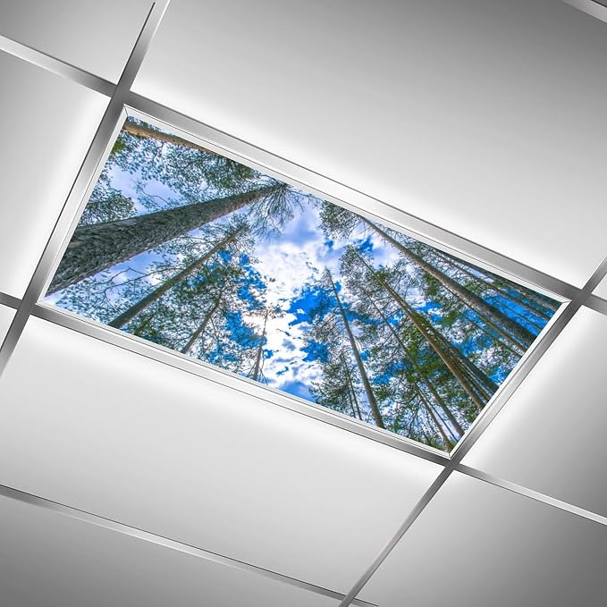 2PCS Fluorescent Light Covers for Classroom Ceiling Lights Magnetic Light Covers - Image 2