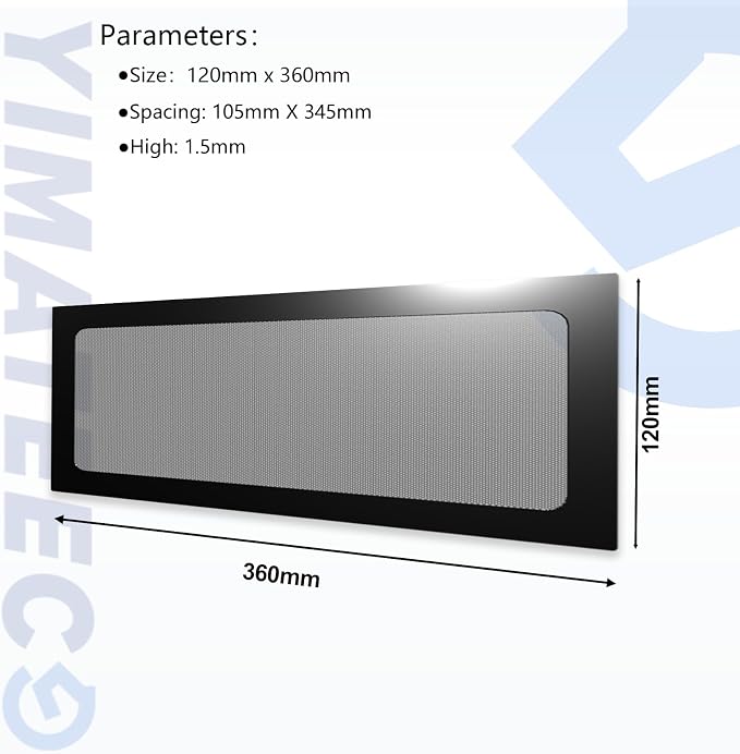 Dust Filter PC 360mm x 120 mm Magnetic Fan Dust Mesh Filter - Image 5