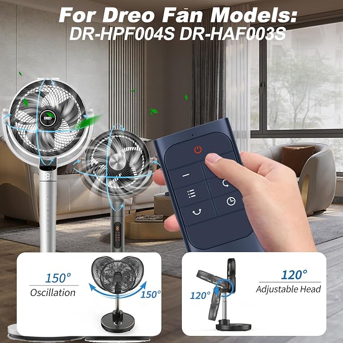 Replacement Remote Control for Dreo Tower Fan DR-HPF004S, for DR-HAF003S - Image 3