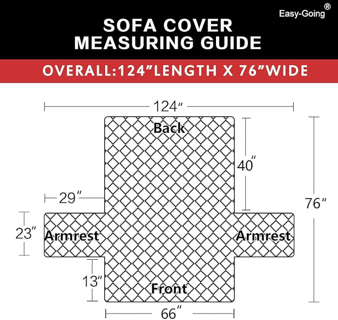 Easy-Going Reversible Couch Cover for 3 Cushion Couch Sofa Cover for Dogs Water Resistant Furniture Protector Cover with Foam Sticks Elastic Straps for Pet Cat (Sofa, Black/Beige)