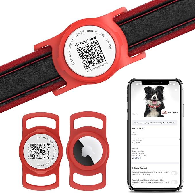 for air tag Dog Collar Holder by PawView