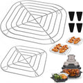 2PCS Crisper Stainless Steel Rack Compatible by HOMELYLIFE