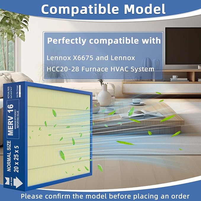 20x25x5 Merv 16 Pet Care Air Filter Compatible - Image 2