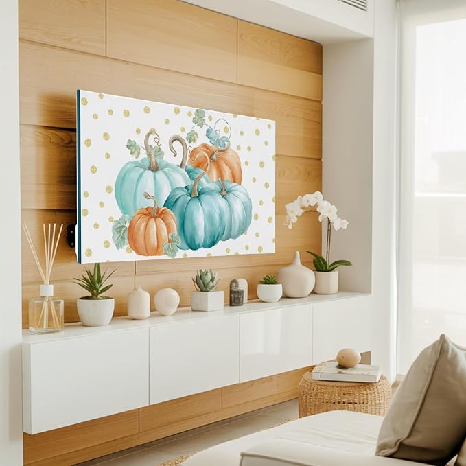 Thanksgiving Pumpkin Fall Botanical Indoor TV Cover, Elastic TV Screen - Image 3