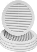 5-Pack 8" Round Air Vent Cover – White Plastic Soffit Air Vent Deflector by HVACOV