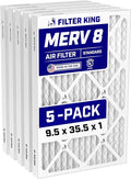 Filter King 9.5x35.5x1 Air Filter Dust & Allergy Control AC Furnace Filters by FilterKing