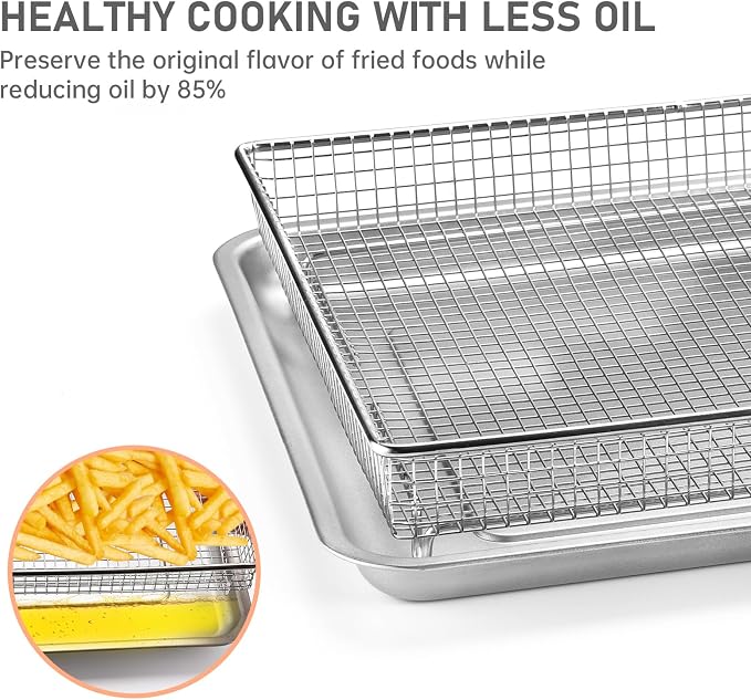 2Pack Air Fryer Accessories Basket and Tray - Image 5