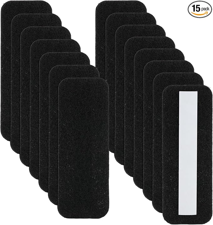 15 Pcs Ceiling Fan Filters for Blades, Activated Coconut Shell Carbon Air by Unknown