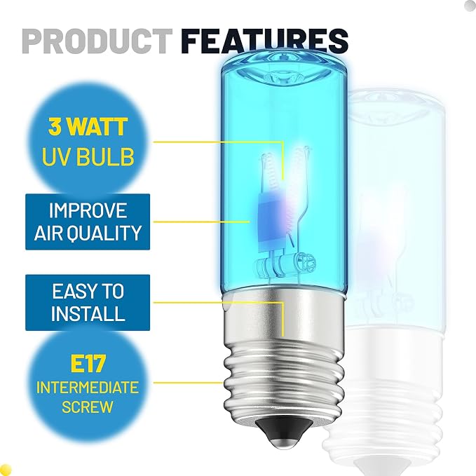 ANTOBLE Air Purifier UV Light, 3W LB1000 UVC Replacement Bulb Compatible - Image 4