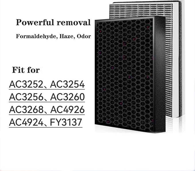 FY3433 FY3432 FY3137 Activated Carbon True HEPA Filter Replacement，Compatible - Image 2