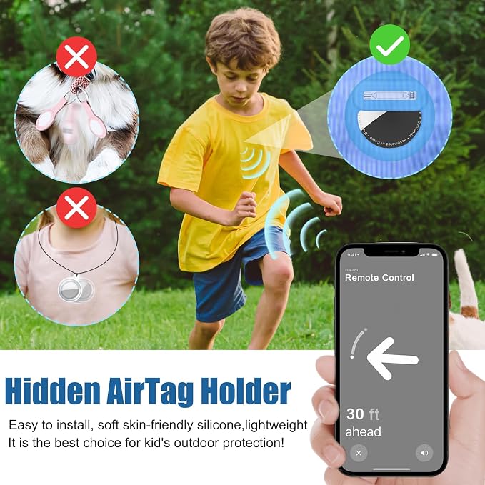 for AirTag Holder 4 Pack for Kids Hidden, Hidden Discreet Toddler Tracker - Image 2