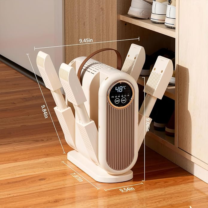 EXELIQ Shoe Dryer with Deodorizer and Warmer Quiet Portable Design - Image 6