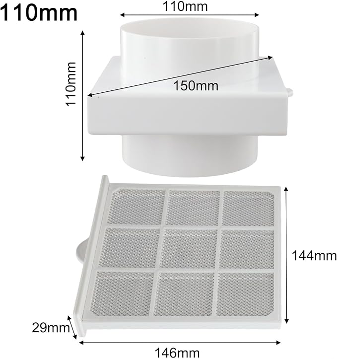 Washable Duct Air Filter for PVC PE Pipe and Aluminum Foil Hose, Aluminum Alloy - Image 5