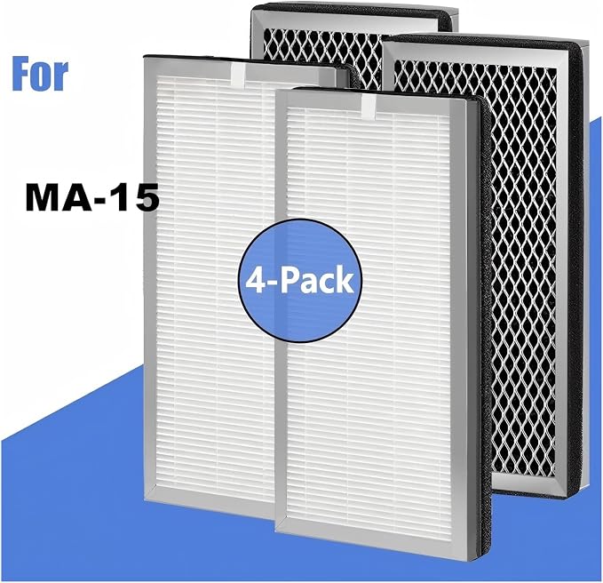 2/4 Pack True HEPA H13 And Activated Carbon 15 Replacement Filter，Compatible - Image 3