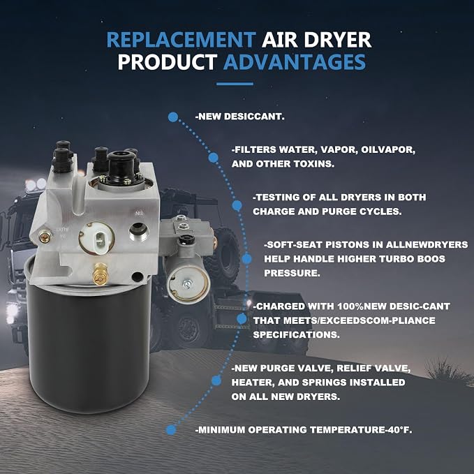 ECCPP Air Dryer 801266 AD-IS for Freightliner for Kenworth for Peterbilt 12V | - Image 4