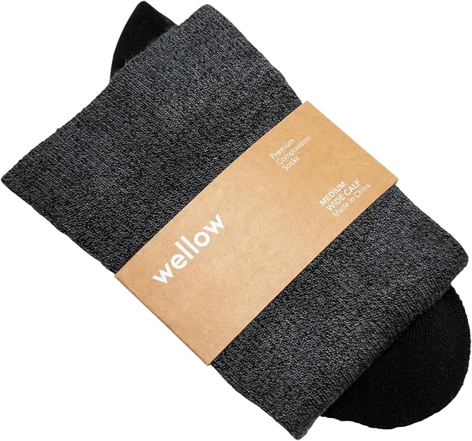 Wellow Wide Calf Compression Socks by WellowCompressionSocks