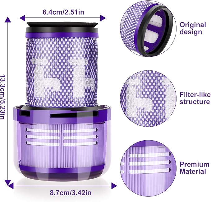 3 Pack Filter Replacements for Dyson V12 Detect Slim Animal Slim+ Cordless - Image 5