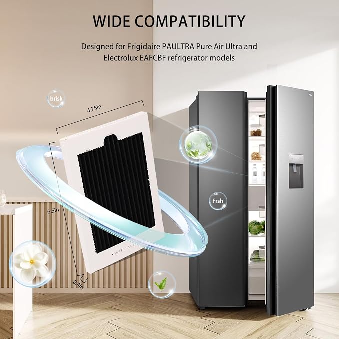 6 Pack Frigidaire Air Filter Replacement, Carbon Activated Air Filter Compatible - Image 2