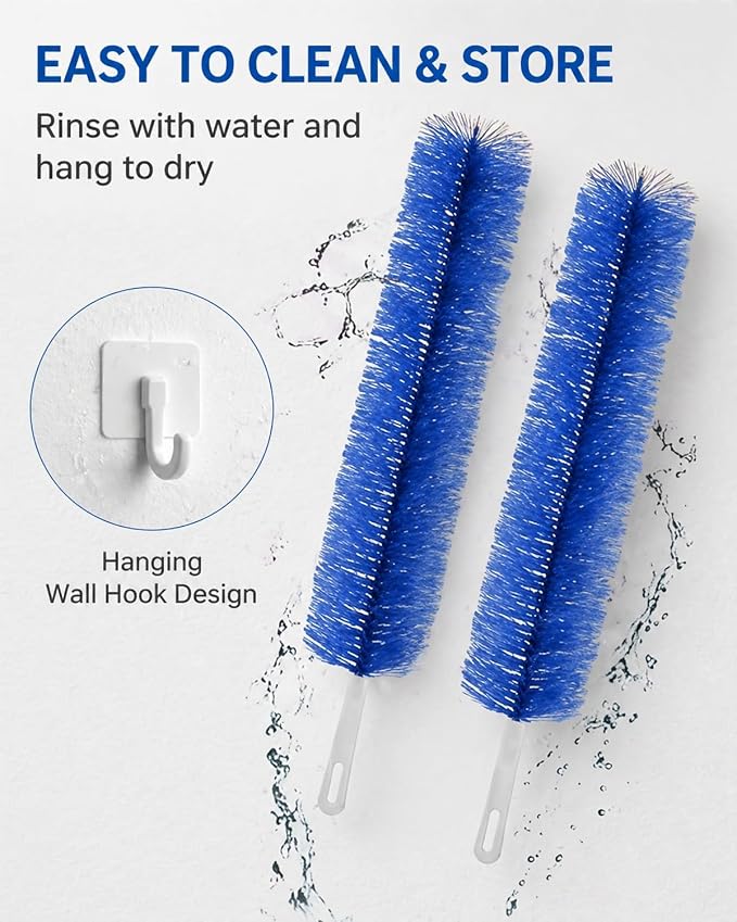 2 Pcs Zylphion Fan Cleaning Brush, Bendable Fan Cleaner Flexible Small Space - Image 4