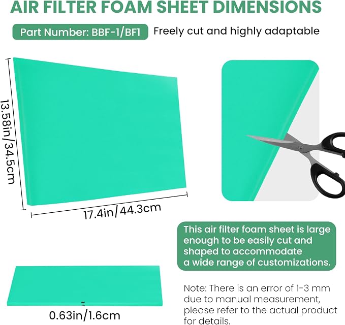 Zookpr Foam Air Filter Material Sheet - Image 2