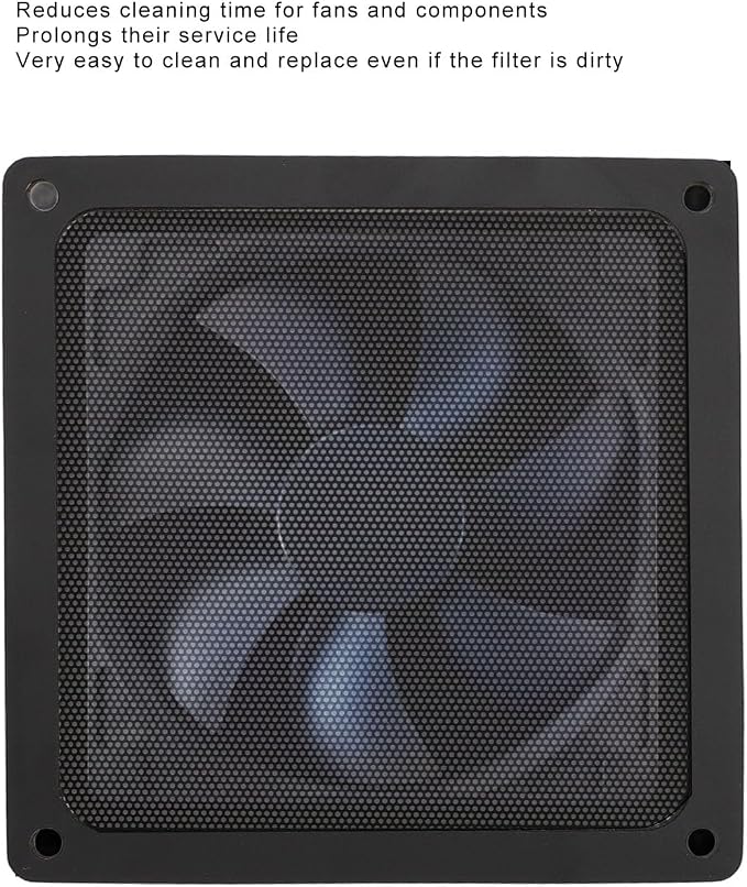 140mm Fan Dust Filter Mesh, Magnetic Frame PC Fan Grills Cover - Image 3