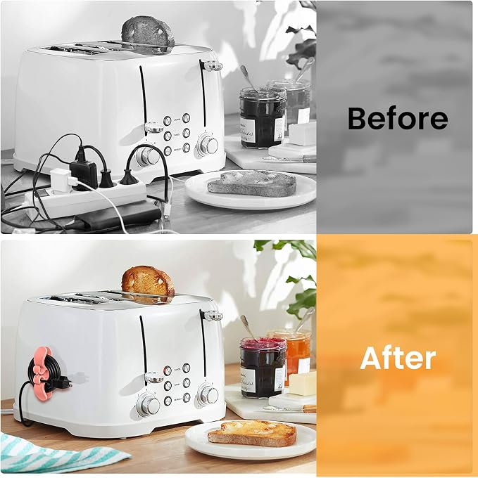 Cord Organizer for Appliances, Air Fryers – Tidy Kitchen Counter Cord Management - Image 2