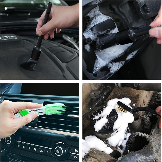 HMPLL 10pcs Detailing Brush Set, Including 5 car Cleaning Brush, 3 Wire Brush - Image 6