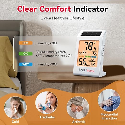 BaldrTherm Room Thermometer Indoor, Humidity Meter, 2026 Upgrade Backlight - Image 7
