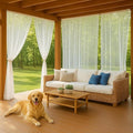Patio Screen Mesh Outdoor Curtains Waterproof Sheer Lightweight Bug Netting by Unknown