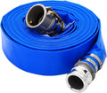DAVCO 1.5" ID × 100 ft Pool Backwash Hose, Heavy Duty Reinforced Blue PVC Lay by DAVCO
