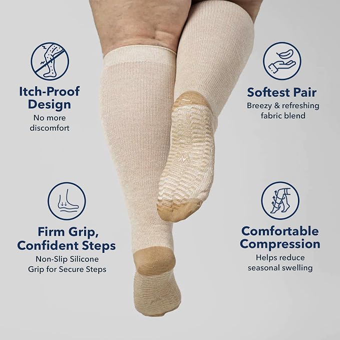 Wellow Wide Calf Compression Socks - Image 3