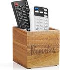 DRASTAR Remote Control Holder, Wood TV Remote Holder, Remote Storage Caddy by EnhanceYourDailyLife