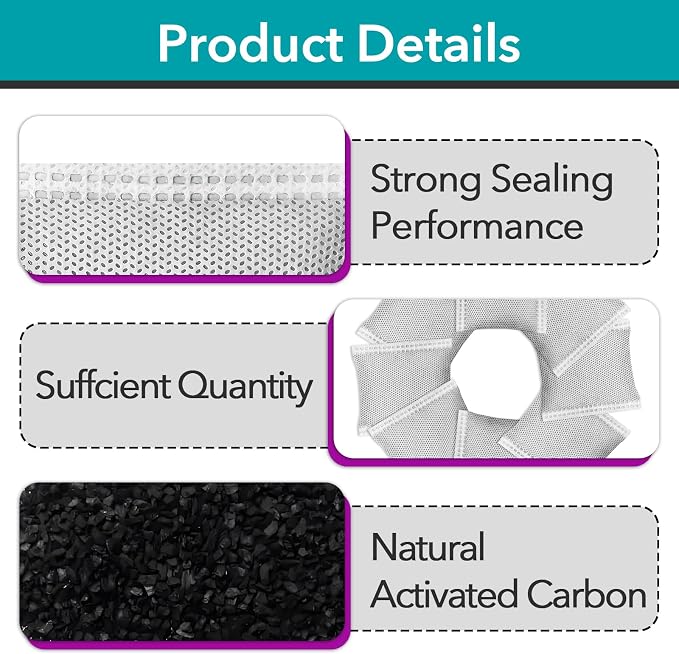 50 Pcs Activated Carbon Odor Eliminator Replacement - Image 4