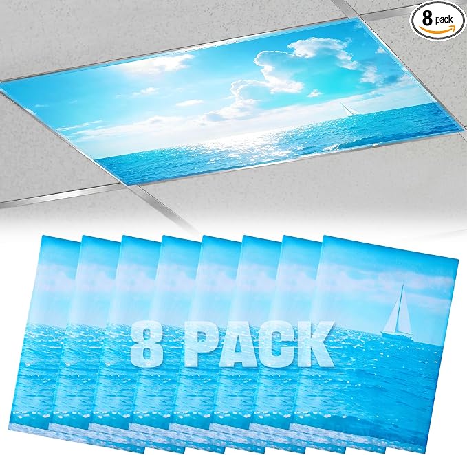 Fluorescent Light Covers with 10 Strong Magnets by Biubee