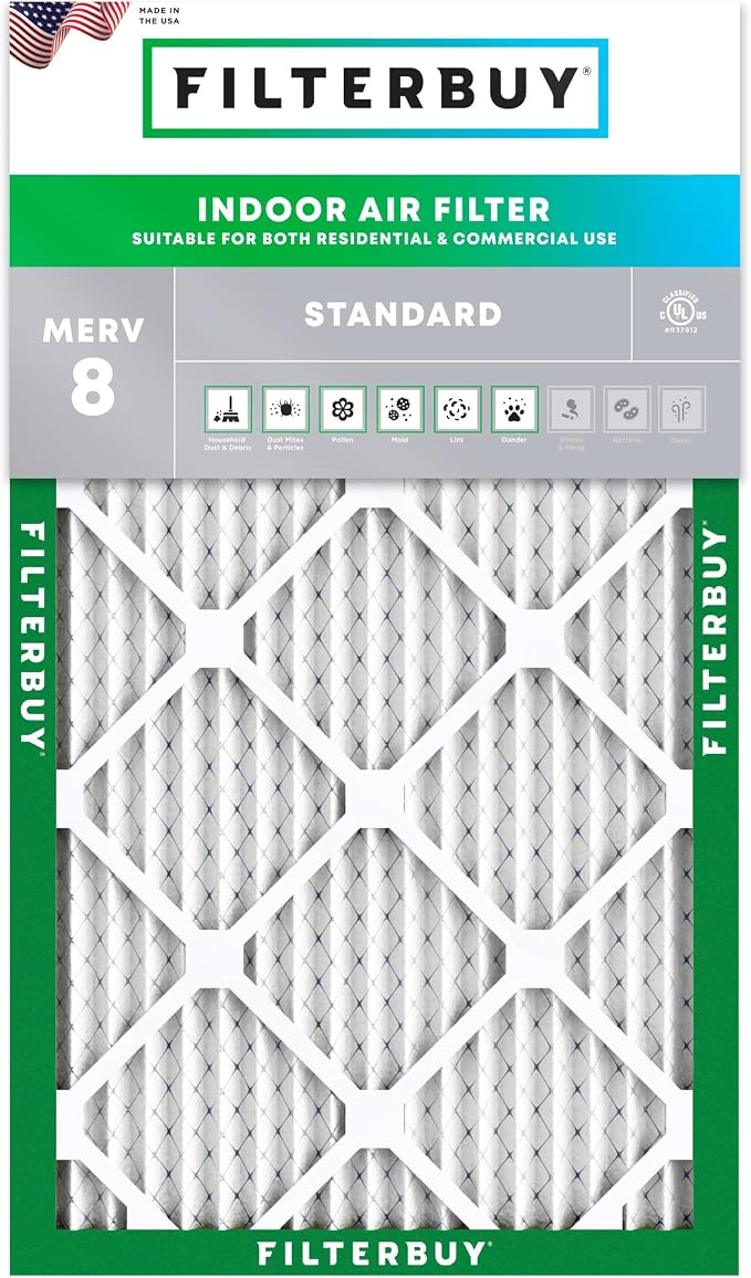 Filterbuy 14x28x1 Air Filter MERV 8 Essential Dust & Allergy Defense, by Filterbuy