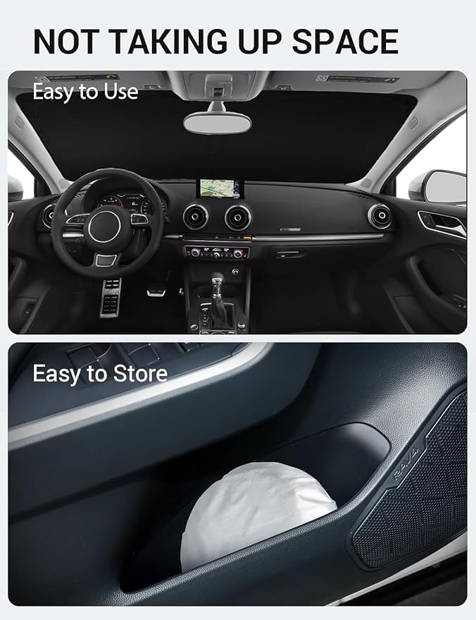Proadsy 2026 Upgrade Front Windshield Sun Shade Foldable Sunshade Protector - Image 9